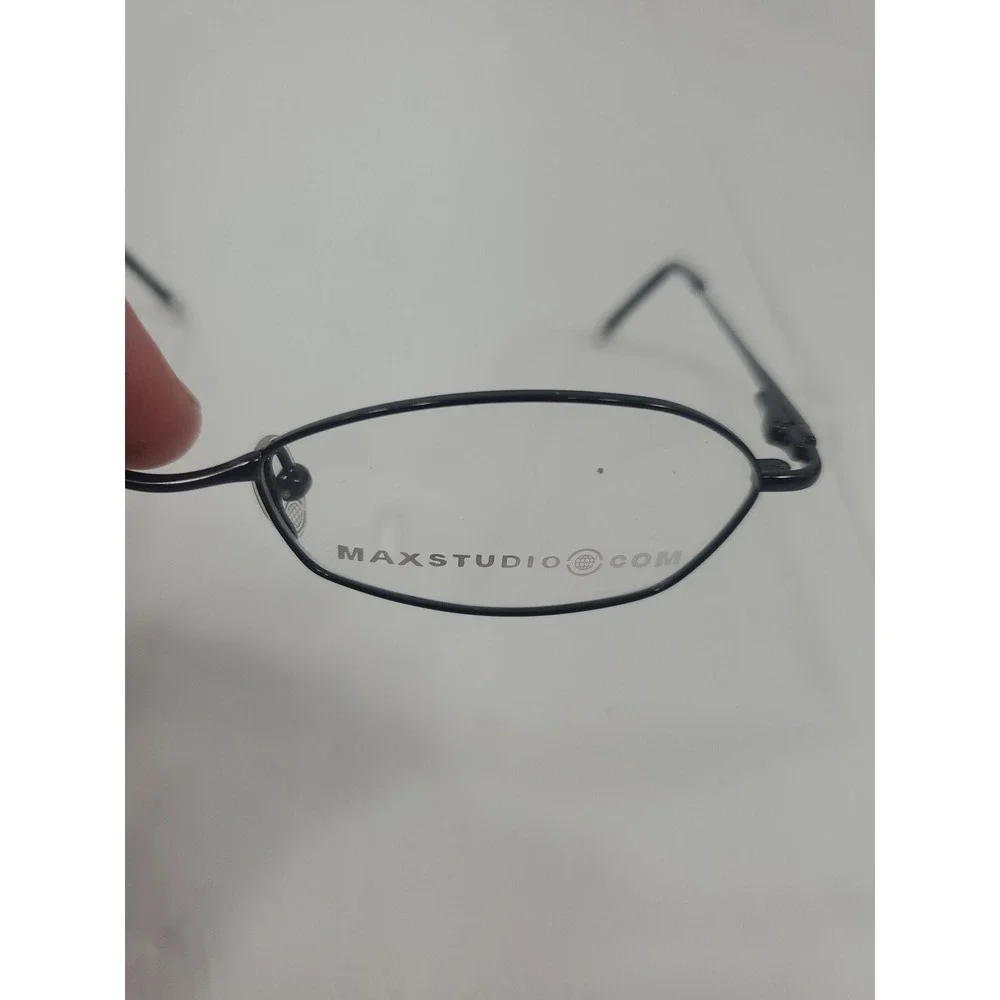 Max Studio MX115 Eyeglasses Frames Black 49 18 135 Oval Wire Rim NWT Office